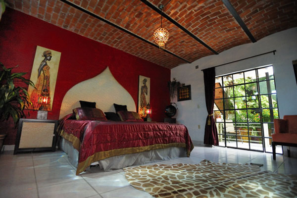 The morroccan suite at the Casa Flores bed and breakfast in Ajijic, Mexico.