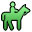 Person on horse back icon as indicator for Ajijic Maps.