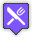 Spoon and fork icon for ajijic maps.