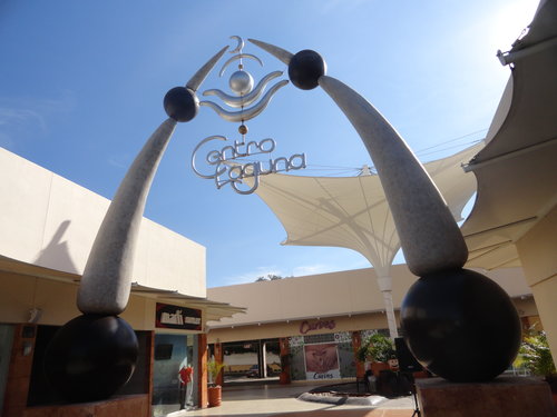 Entrance archway to Centro Laguna Mall in San Antonio Tlayacapan